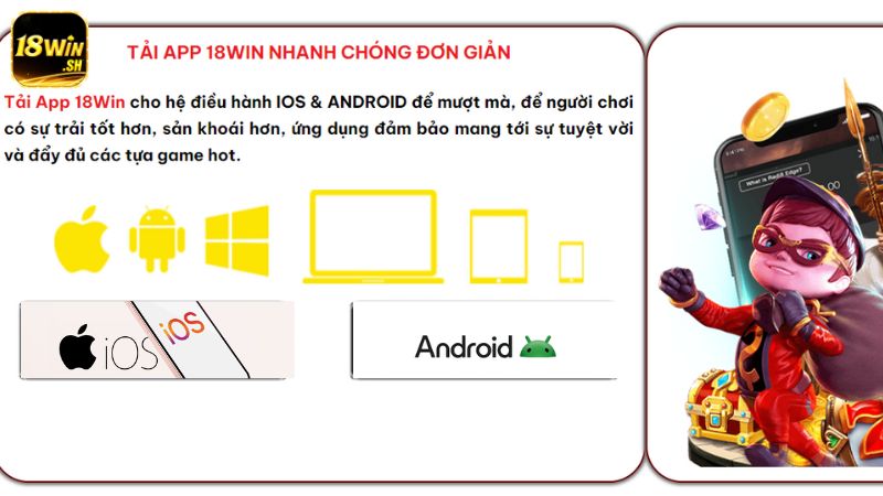 Hướng dẫn tải app 18Win về điện thoại iOS